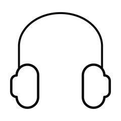 headphone icon, music vector, audio illustration