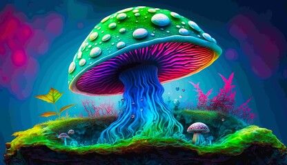 Fototapeta na wymiar Mushroom, generative AI