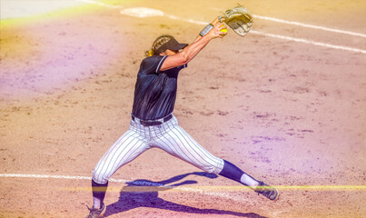 Softball Player Baseball Female