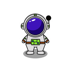 cute vector illustration of an astronaut