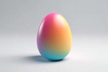 Realistic colorful chicken egg on isolated background 3d render illlustration