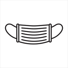 Flu mask vector icon. Medicine mask flat sign design. Doctor mask symbol pictogram. UX UI icon