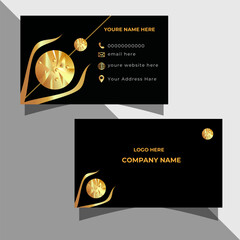 Business card design template, Clean professional business card template, visiting card, business card template.
Black And gold Minimalist Business Card Layout