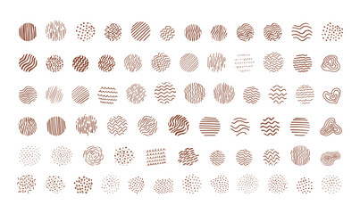 BIG SET. Organic vector abstract textures, waves, dots, lines, forms.	