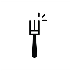 Fork vector icon. Fork flat sign design. Fork symbol pictogram. UX UI icon
