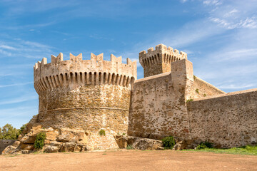 The ancient Etruscan city of Populonia, near the Bay of Baratti. Italy, Tuscany.