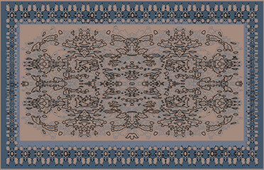 Hand drawn home, office  textile flooring pattern design trendy and modern distress traditional Persian rug pattern for digital print and other commercial uses.