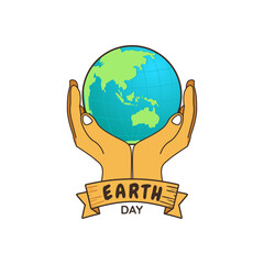 save the world earth day illustration design