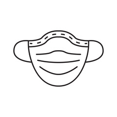Flu mask vector icon. Medicine mask flat sign design. Doctor mask symbol pictogram. UX UI icon