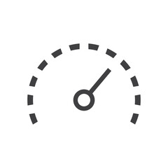 Vector meter icon. Gauge vector icon. Speedometer measurement flat sign design. Speed symbol pictogram. UX UI icon