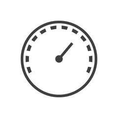 Vector meter icon. Gauge vector icon. Speedometer measurement flat sign design. Speed symbol pictogram. UX UI icon