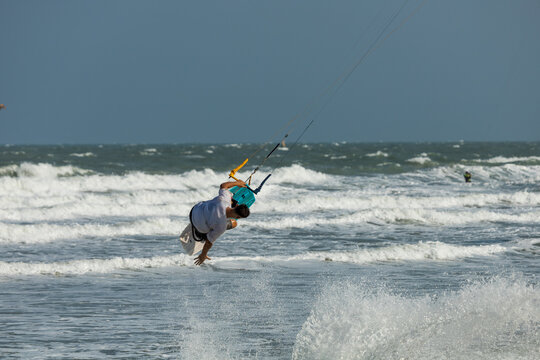 photo series of kitesurfing and kiteboarding