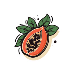 fresh papaya logo design template
