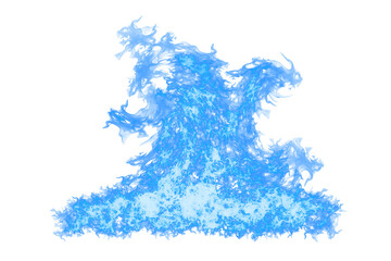 Blue Flames Cut Out Fire Masked