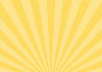 集中線　シンプル　使いやすい　横　横長 　黄色　金色　オレンジ