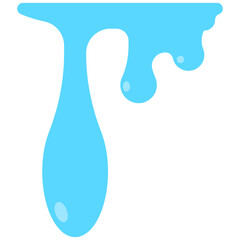 Dripping water drops vector icon isolated on a white background.