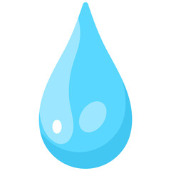 Water drop vector icon isolated on a white background.