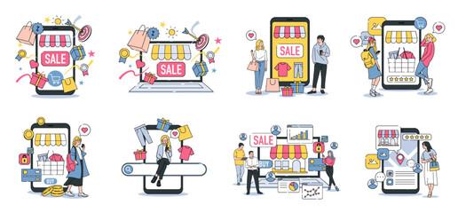 人物 ビジネスおしゃれイラスト素材  © PS