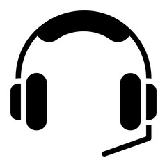headphones glyph icon