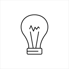 Bulb vector icon. Idea flat sign design. Bulb lamp symbol pictogram. Bulb icon. UX UI icon