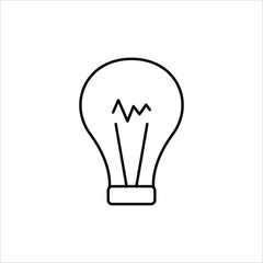 Bulb vector icon. Idea flat sign design. Bulb lamp symbol pictogram. Bulb icon. UX UI icon