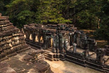 Naklejka premium Ruins of ancient Khmer temple in Siem Reap, Cambodia