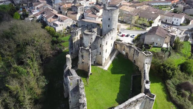 Chateau de Rauzan, a medieval castle in Gironde department of France
