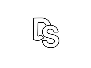 Modern D and S logo icon design  vector graphic  illustration.