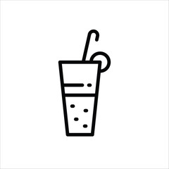 Juice icon. Cocktail vector icon. Juice flat sign design. Cocktail symbol pictogram. Cocktail icon. UX UI icon