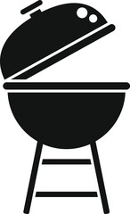 Hot bbq equipment icon simple vector. Meat food. Summer dinner