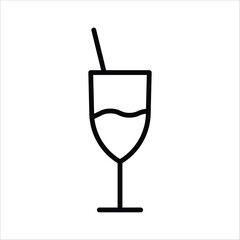 Juice icon. Cocktail vector icon. Juice flat sign design. Cocktail symbol pictogram. Cocktail icon. UX UI icon