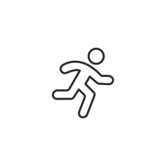 Man fast run icon, rush icon. Vector illustration on white background eps 10