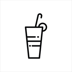 Juice icon. Cocktail vector icon. Juice flat sign design. Cocktail symbol pictogram. Cocktail icon. UX UI icon