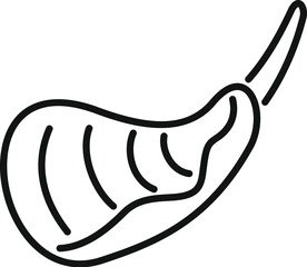 Pork bbq icon outline vector. Grill food. Chicken cook