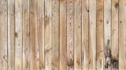 Poster Old pine wood plank or floor board. Wood texture. Template or mock-up © Vladislav