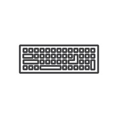 Keyboard vector icon. Keyboard linear flat sign design. Keyboard symbol pictogram. UX UI icon