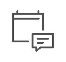 Obraz premium Calendar related icon outline and linear vector.