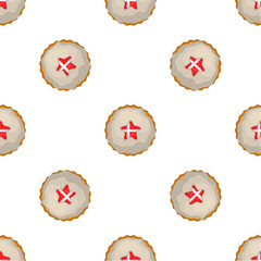 Pattern cookie with flag country Denmark in tasty biscuit