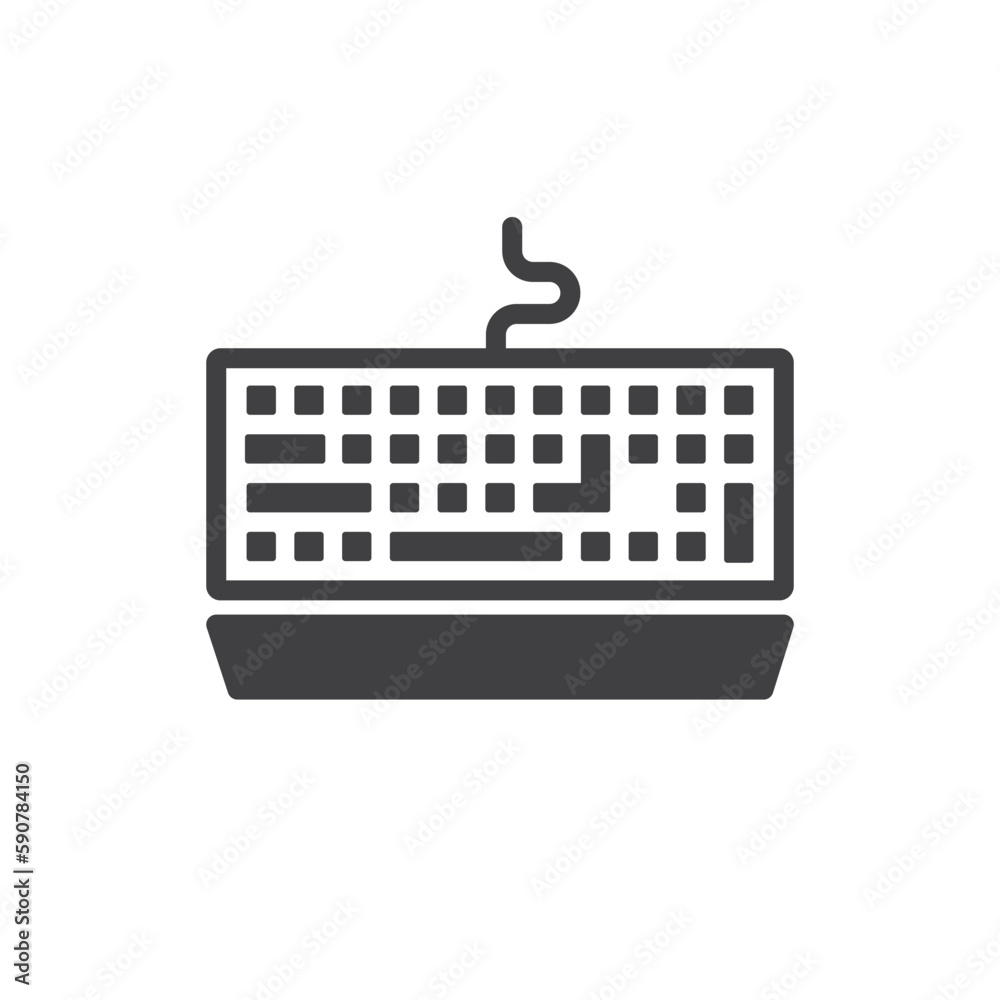 Fototapete keyboard vector icon. keyboard linear flat sign design. keyboard symbol pictogram. ux ui icon