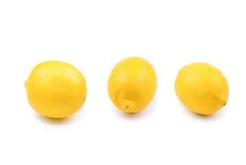 Lemon isolated on white background. Space for test or design.