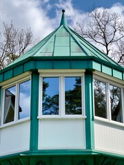 copper dome of a distinguished house in lengerich germany