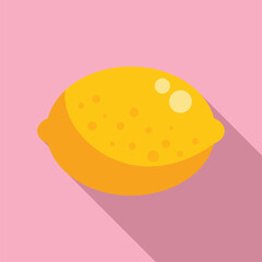 Lemon fruit icon flat vector. Stop virus. Body health