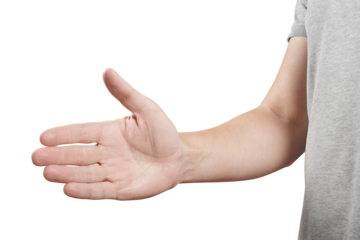 Greeting hand cut out