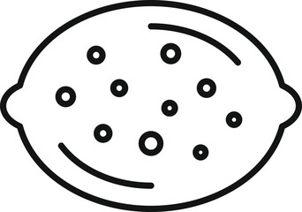 Lemon fruit icon outline vector. Stop virus. Body health
