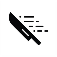 Knife vector icon. Knife flat sign design. Knife symbol pictogram. UX UI icon