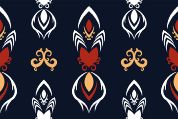Fototapeta premium trendy Ikat pattern design. suitable for textures, fabrics, embroidery, clothing, weaving, wrapping, scarves, sarongs