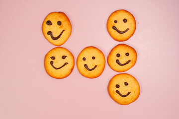 Smiley Cookies. Delicious and healthy dessert for kids. Gluten free products.
