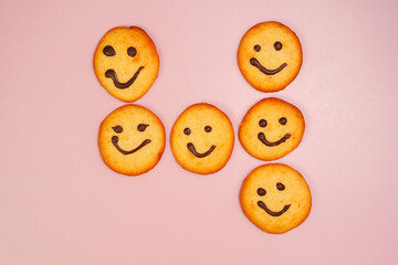 Smiley Cookies. Delicious and healthy dessert for kids. Gluten free products.
