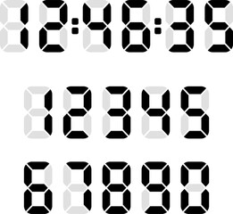 Counter with all numbers. Vector.