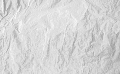 Plakat White crumpled paper texture background. White old creased and wrinkled paper abstract background. Grunge texture surface paper page material for vintage design. Manuscript letter paper. White sheet.